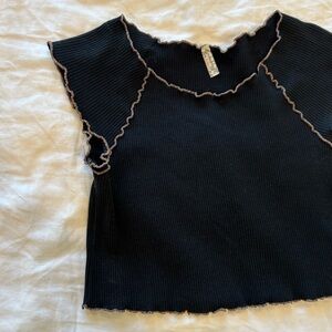 Free People Ribbed Crop Top